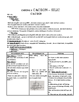 Giáo án Hóa học 11 - Chương 3: Cacbon - Slic