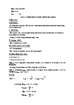Giáo án Hóa học 8 - Tiết 30, Bài 21: Tính theo công thức hóa học - Năm học 2007-2008