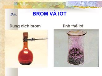 Bài giảng Hóa học 10 cơ bản - Brom và Iot