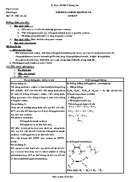 Giáo án Hóa học 11 - Bài 29 đến bài 34