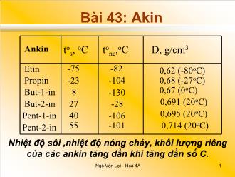 Giáo án Hóa học 11 - Bài 43: Akin