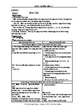 Giáo Án Hóa Học 8 - Tiết 13: Hoá Trị