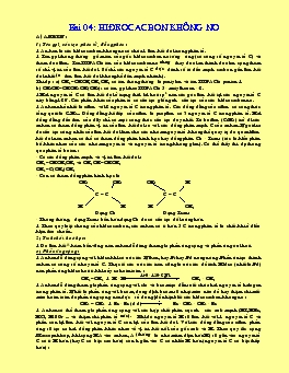 Giáo án Hóa học lớp 11 - Bài 04: Hiđrocacbon không no