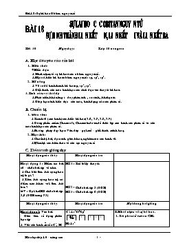 Giáo án Hóa học lớp 11 - Bài 8: Sự lai hoá các obitan nguyên tử sự hình thành liên kết đơn, liên kết đôi và liên kết ba