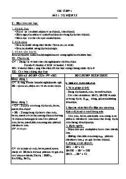 Giáo án Hóa học lớp 11 - Chương 1 - Bài 1 đến bài 8