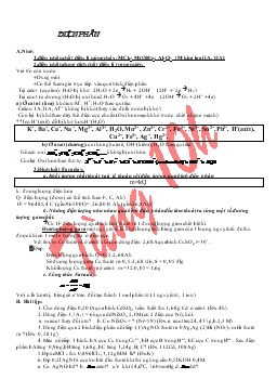 Giáo án Hóa học lớp 11 - Điện phân