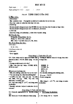 Giáo án Hóa học lớp 11 - Học kì II