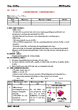 Giáo án Hóa học lớp 11 - Tiết 17 - Bài 11: Axit photphoric và muối photphat