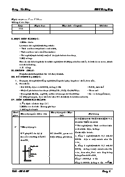 Giáo án Hóa học lớp 11 - Tiết 21 - Bài 14: Bài thực hành số 2: Tính chất của một số hợp chất nitơ, photpho