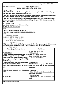 Giáo án Hóa học lớp 8 - Nguyễn Đỡnh Tấn - Trường THCS Bình Định