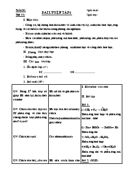 Giáo án Hóa học lớp 8 - Nguyễn Thị Hoa từ tuần 26 đến tuần 30