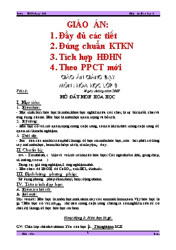 Giáo án Hóa học lớp 8 - Trường THCS Ngọc Liên