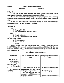Giáo án Hóa học lớp 8