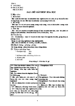 Giáo án Hóa học lớp 8