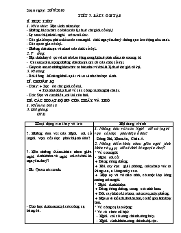 Giáo án Lịch sử 6 - Tiết 7, Bài 7: Ôn tập - Năm học 2010-2011