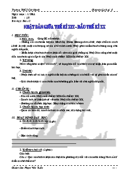 Giáo án Lịch sử 8 - Tiết 18, Bài 12: Nhật Bản giữa thế kỉ XIX - Đầu thế kỉ XX - Phạm Văn Tuấn