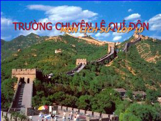 Giáo án Lịch sử - Bài 5: Trung quốc thời phong kiến (tiết 1)