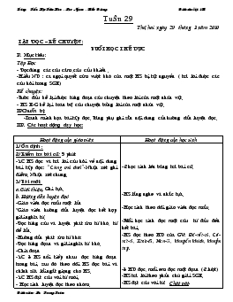 Giáo án lớp 3 - Trường Tiểu Học Tân Hoa - Lục Ngạn - Bắc Giang