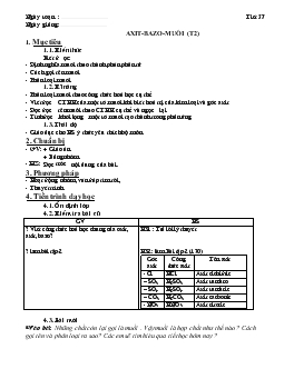 Bài giảng Tiết 57: Axit - Bazo - muối (tiết 3)