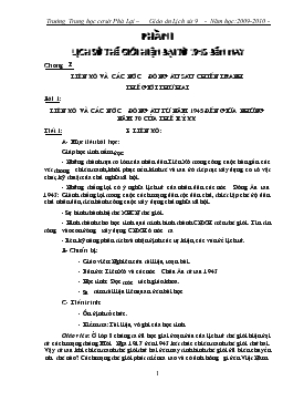 Giáo án Lịch sử 9 - Trường Trung học cơ sở Phả Lại