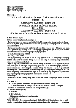 Giáo án Lịch sử lớp 9 năm 2009