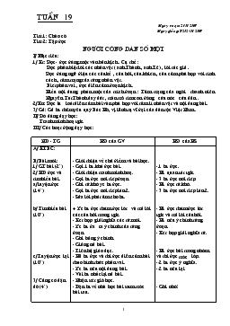 Giáo án lớp 5 - Tuần 19 đến tuần 23