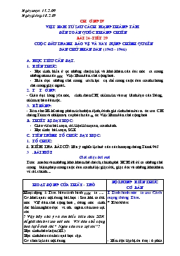 Giáo án môn Lịch sử lớp 9 - Bài 24 - Tiết 29: Cuộc đấu tranh bảo vệ và xây dựng chính quyền dân chủ nhân dân (1945 - 1946)