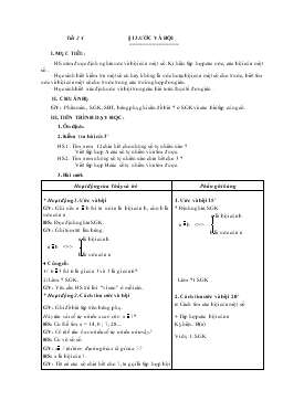 Giáo án môn Lịch sử lớp 9 - Tiết 24 - Bài 13: Ước và bội