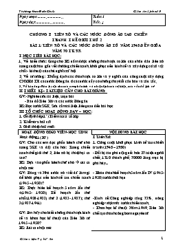 Giáo án môn Lịch sử lớp 9 - Trường THCS Đôn Châu