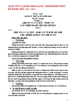 Lịch sử 9 cả năm theo sách chuẩn kiến thức kỹ năng mới 2011 - 2012