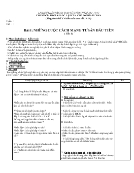 Lịch sử thế giới cận đại (từ giữa thế kỉ XVI - 1917) chương I: Thời kì xác lập của chủ nghĩa tư bản (từ giữa thế kỉ XVI đến nửa sau thế kỉ XIX)