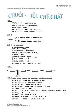 Bài giảng Chuỗi - Điều chế chất