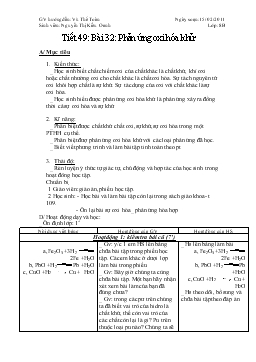 Bài giảng Tiết 49: Bài 32: Phản ứng oxi hóa khử (tiếp theo)