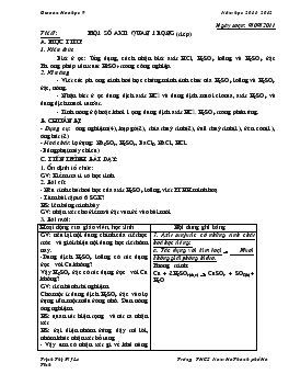 Bài giảng Tiết 7: Một số axit quan trọng (tiết 1)