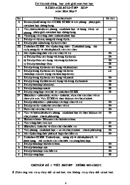 Chuyên đề 1: Viết phương trình hoá học (tiết 3)