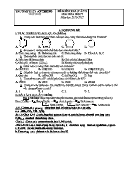 Đề kiểm tra (tiết 57) môn: hóa học 9 năm học 2010-2011
