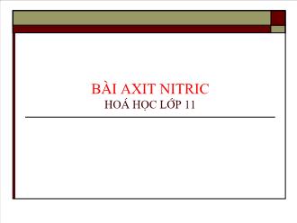 Bài axit nitric (tiếp)