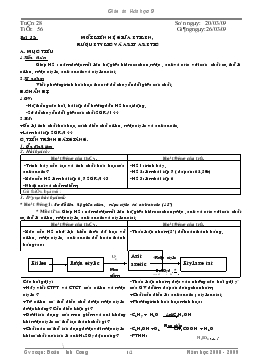 Bài giảng Bài 32: Mối liên hệ giữa etilen, rượu etylic và axit axetic