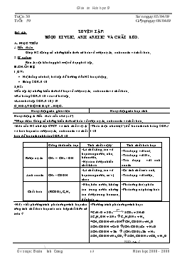 Bài giảng Bài 48: Luyện tập: Rượu etylic, axit axetic và chất béo (Tiếp theo)