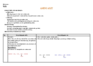 Bài giảng Bài 8: Amino Axit