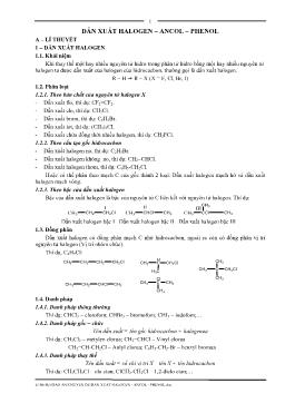 Bài giảng Dẫn xuất halogen –ancol –phenol (tiếp)