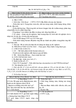 Bài giảng Tiết 48 - Bài 39: Benzen (c6h6 = 78) (tiếp theo)