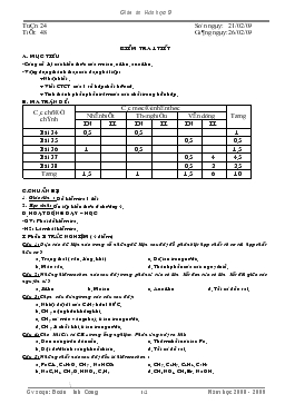 Bài giảng Tiết 48: Kiểm tra 1 tiết (tiếp)