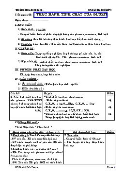Bài giảng Tiết 68: Thực hành tính chất của gluxit