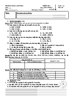 Bài giảng Tuần 24 - Tiết 48: Kiểm tra môn hóa 9 thời gian 45 phút