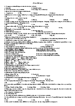 Chuyên đề Nhóm Halogen (tiết 5)