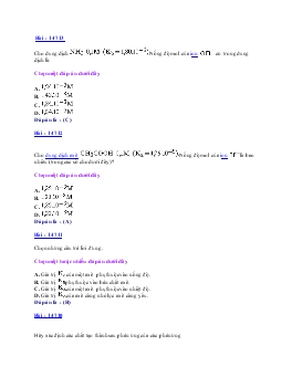 Đề 30 Trắc nghiệm hóa 12