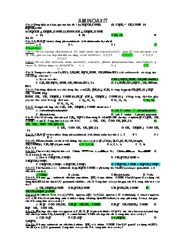 Trắc nghiện Amino axit