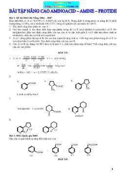 Bài tập nâng cao aminoacid - Amine - protide