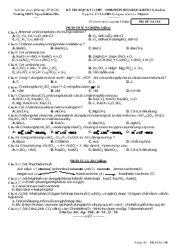 Kỳ thi học kỳ 1 (2007 – 2008) môn: hóa học khối 11